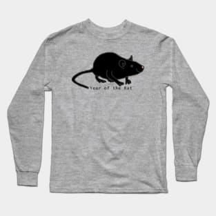 Year of the Rat Black Long Sleeve T-Shirt